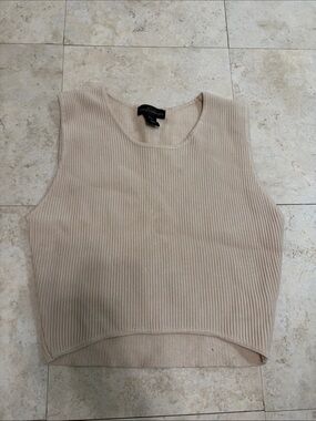 House of Harlow 1960 Ribbed Knit Crop Top — Cream
